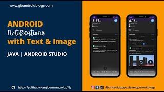 Android Notifications with Text and Image | Android Notification Channel | Android Studio | Java