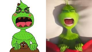 The Grinch Funny Drawing Meme l Funny Grinch | Mini Moments