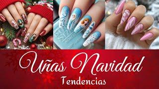 HERMOSOS DISEÑOS DE UÑAS PARA NAVIDADTendencias 2024#uñasnavidad  #nailart #uñasnavideñas