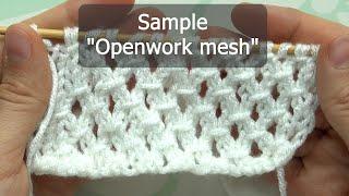 Sample "Openwork mesh" | knitting pattern | beginner knitter