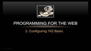 CONFIGURING YII2 BASIC - programming for the web