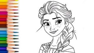 Anna frozen Disney Drawing || How to draw Anna frozen Easy For kids || Frozen Drawing