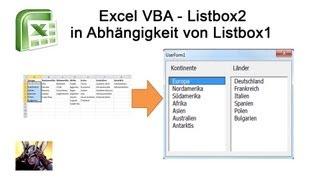 Excel VBA - Listbox2 in Abhängikeit von Listbox1