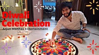 Diwali Celebration With Friends & Family in Jammu | Rangoli | Arjun Manhas .