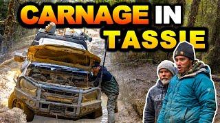 4 Start - only 2 4WDs FINISH! The Tasmania track SO tough we had to turn around!