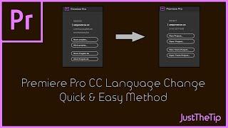 How To Change Language In Adobe Premiere Pro CC - Best Way To Change Premiere Pro Language