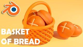 BASKET OF BREADS - BLENDER 3D MODELING 009