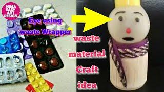 Best out of waste crafts idea of medecine  wrraper/packets | Reuse idea by mima easy art design