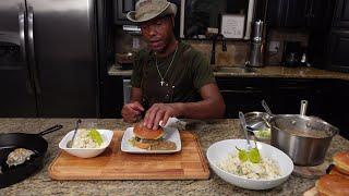 Southern Deep Fried Gravy Burger