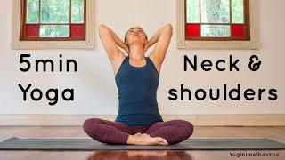 5min yoga for neck & shoulders