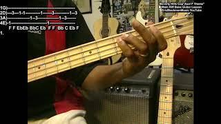 AXEL F THEME (Beverly Hills Cop) Main Riff Bass Guitar Lesson   @EricBlackmonGuitar