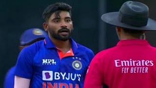 Moh. Siraj got angry on Umpire Anil Chaudhary after DRS Not out by Umpires' Call | Ind vs SA ODI