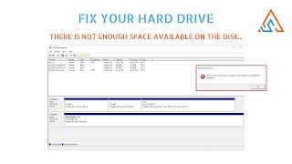 Disk management - There is not enough space available on the disk SOLVED Warning: It will clear HD!