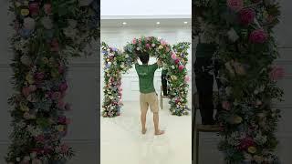 Wedding Arch Decor Table Centerpiece Flower Ball Props Welcome Sign Floral #flowers #diy #decoration