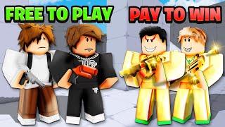 FREE TO PLAY vs PAY TO WIN in Roblox Rivals..