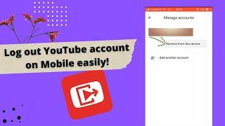 How to logout YouTube account? Logout of YouTube account on Mobile (2022)