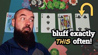 The GTO Bluffing Frequency (Perfect Bluffs!)