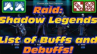 Buffs and Debuffs List and Meanings! Raid: Shadow Legends