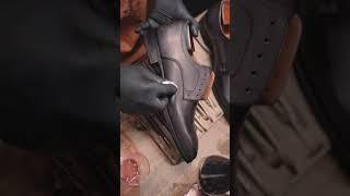 Gifennse Grey Derby Coloring Process | Handmade Leather Magic L #leather #shoes #handmade