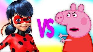 ЛЕДИ БАГ И СУПЕР КОТ VS СВИНКА ПЕППА | СУПЕР РЭП БИТВА |Miraculous Ladybug ПРОТИВ Peppa Pig