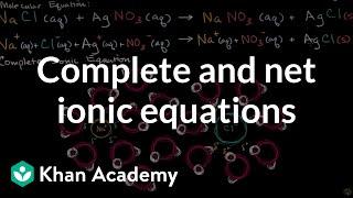 Molecular, complete ionic, and net ionic equations | AP Chemistry | Khan Academy