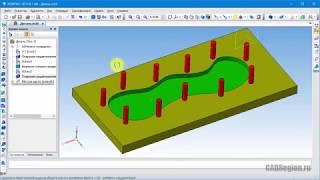 САПР Компас-3D. Копирование объектов, массив вдоль кривой