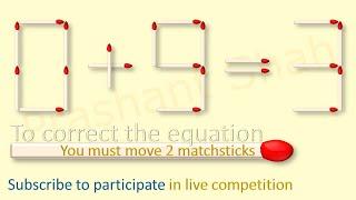 0+9=3 Move 2 Matchsticks