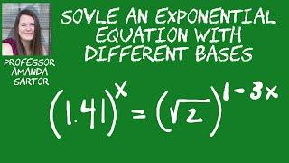 Solve an Exponential Equation with Different Bases
