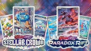 Chasing Top Illustration Rare's in Our Paradox Rift & Stellar Crown Pokemon Card Opening!