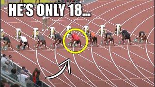 High Schooler Takes Down PROFESSIONAL Field In Crazy Fast 100 Meters