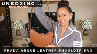 Prada Arqué leather shoulder Bag Unboxing