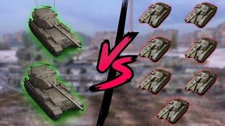 БИТВА ГЛАВНЫХ БАБАХ | Два FV215b 183 против Семи КАЛИБАНОВ | WoT Blitz