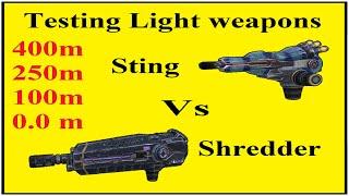 Light weapons comparison Shredder vs Sting war robots