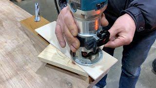 Most Simple Trim Router Circle Cutting Jig / Woodworking Skill