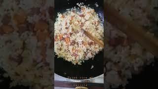 Fried rice with luncheon meat and carrots#shorts
