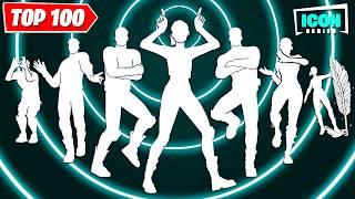 TOP 100 ICON SERIES DANCES & EMOTES IN FORTNITE