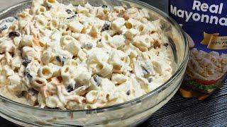 SUPER CREAMY Chicken Macaroni Salad