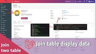 Show data with join two table in Laravel 8 | Profile Employee