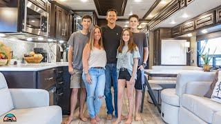 Family of 5 Downsized to a Spacious Class A Motorhome w/ 2 Bathrooms