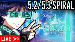 Beating the 5.2/5.3 Spiral Abyss! C6 Wanderer Livestream (Genshin Impact)