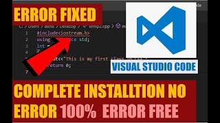 LATEST || How To Install Visual Studio Code in Hindi | Step by Step | include path error fixed