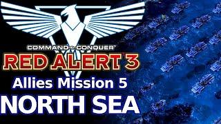 Red Alert 3 - Allies Mission 5 North Sea - Hard Difficulty - No Airbase!