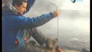 Man vs. Wild - Seul face à la nature -  Bear Grylls mange un cadavre de mouton.