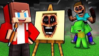JJ Pranked Mikey with SCARY DRAWING MOD in Minecraft - Maizen