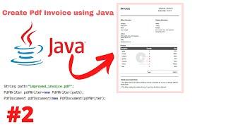 Create pdf invoice in java part 2