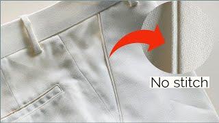 how to sew invisible stitch pant side pockets simple and easy method/ use tips for cross pocket sew