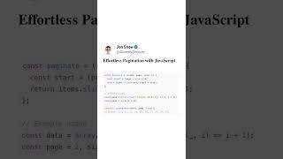 Effortless pagination with JavaScript#code #javascript