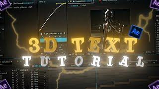 how to:3D text after effects tutorial |beginner