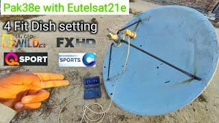 Paksat 38e with Eutelsat 21e 4 feet dish antenna setting eutelsat21e for channel update 2024