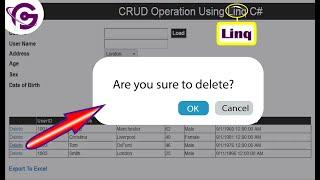 Delete Selected Row From GridView in Asp net C# Using Linq to SQL